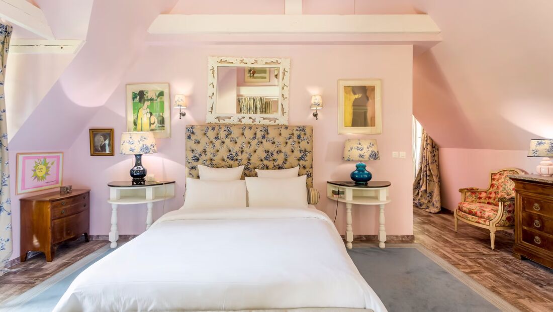Le coin salon de la Junior Suite Rose